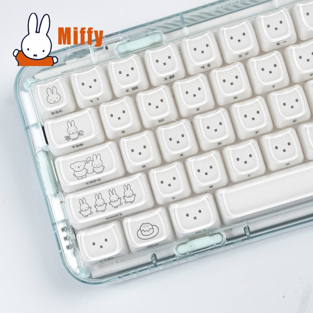 Gaming Keyboard Brands - かわいいミッフィーキーキャップかわいいウサギのキーキャップメカニカルキーボードに適したクロス軸MAOプロファイルゲームオフィスPCゲーマーギフト