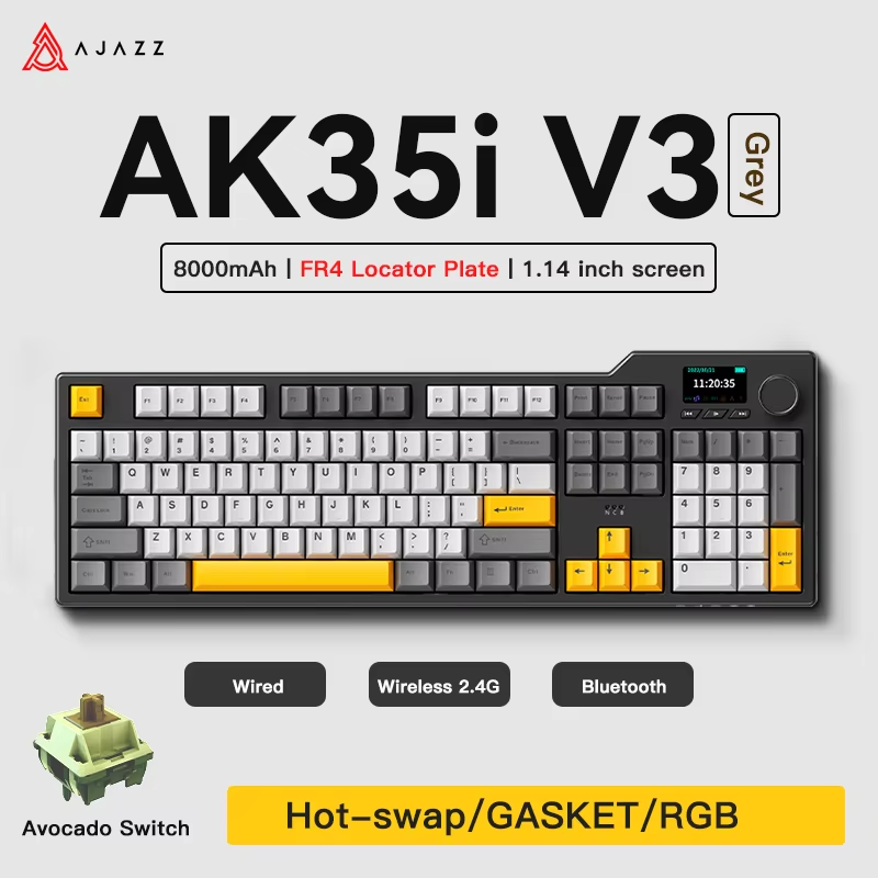 Gaming Keyboard Corsair - Ajazz AK35I V3 MAX トライモード有線・Bluetooth・無線ゲーミングキーボード ガスケット構造