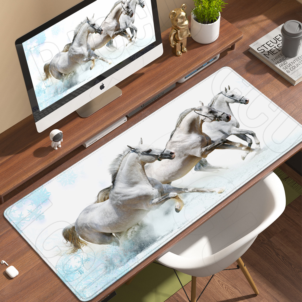 Gaming Keyboard Brand - HD プリントクールな馬アートデザインクロス大型サイズ滑り止めマウスパッド XXL コンピュータゲーム PC アクセサリーキーボードパーソナリティマット