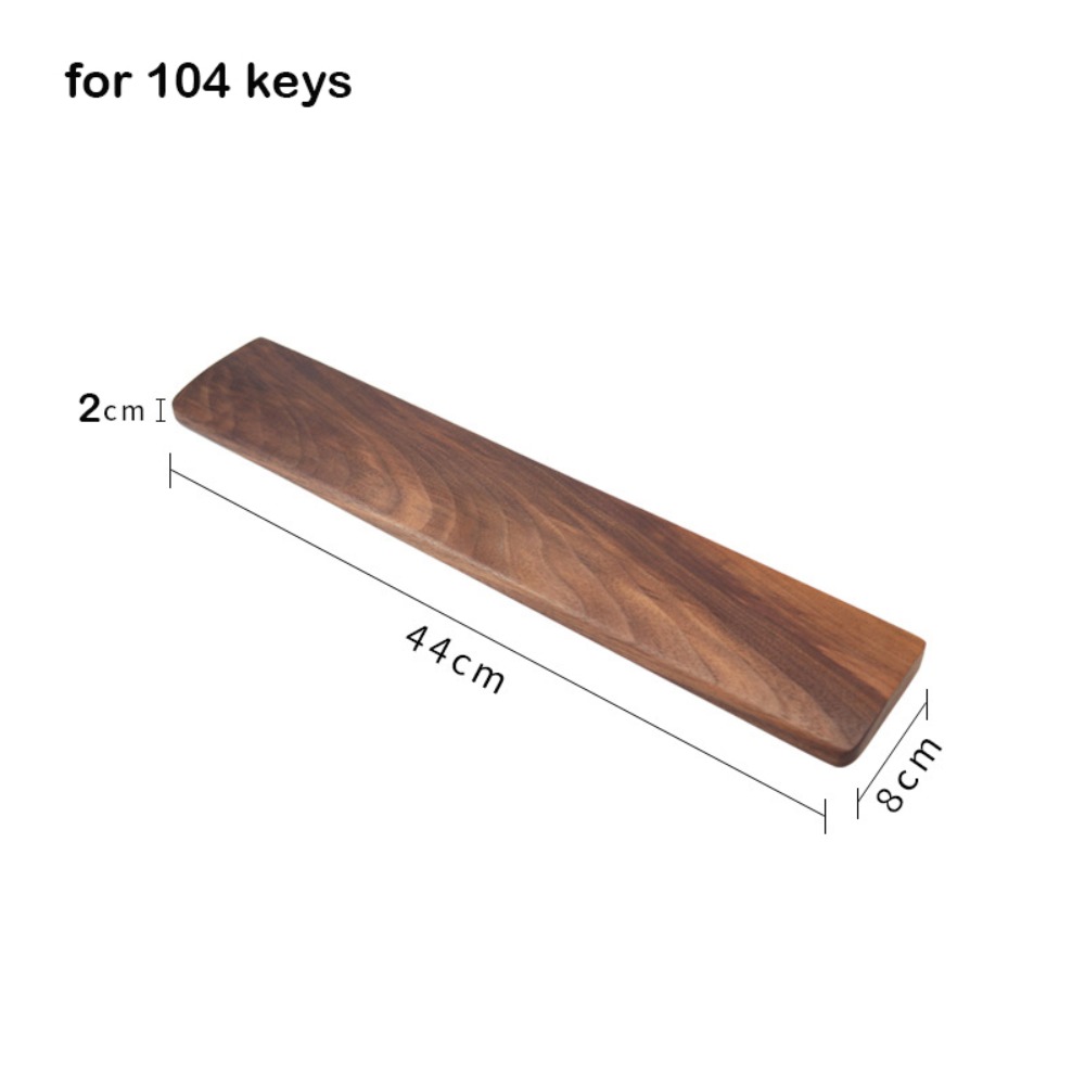 Wrist Rest Wood - 新しい木製キーボードリストレスト（60/87/104キー対応）、汚れに強いパームパッド、ウォールナットウッド、人間工学に基づいたメカニカルキーボードパッド