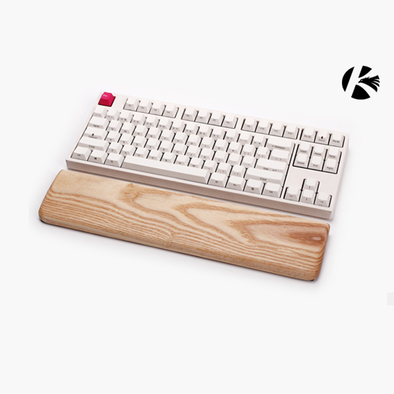 Wrist Rest Wood - Kashcy 固体アッシュツリー木製パームレスト人間工学に基づいたゲーミングメカニカルキーボード手首サポートパッド、60 87 104 108 キー