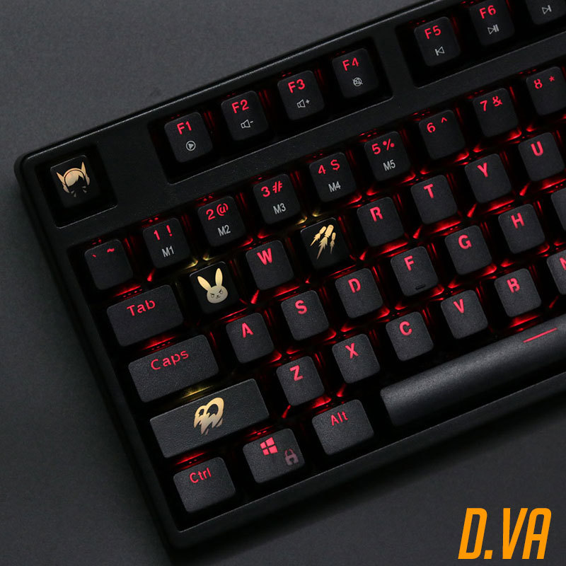 4 ピース/セットキーセットバックライト OW キーキャップ - Keyboard Gaming Black のレビューと価格