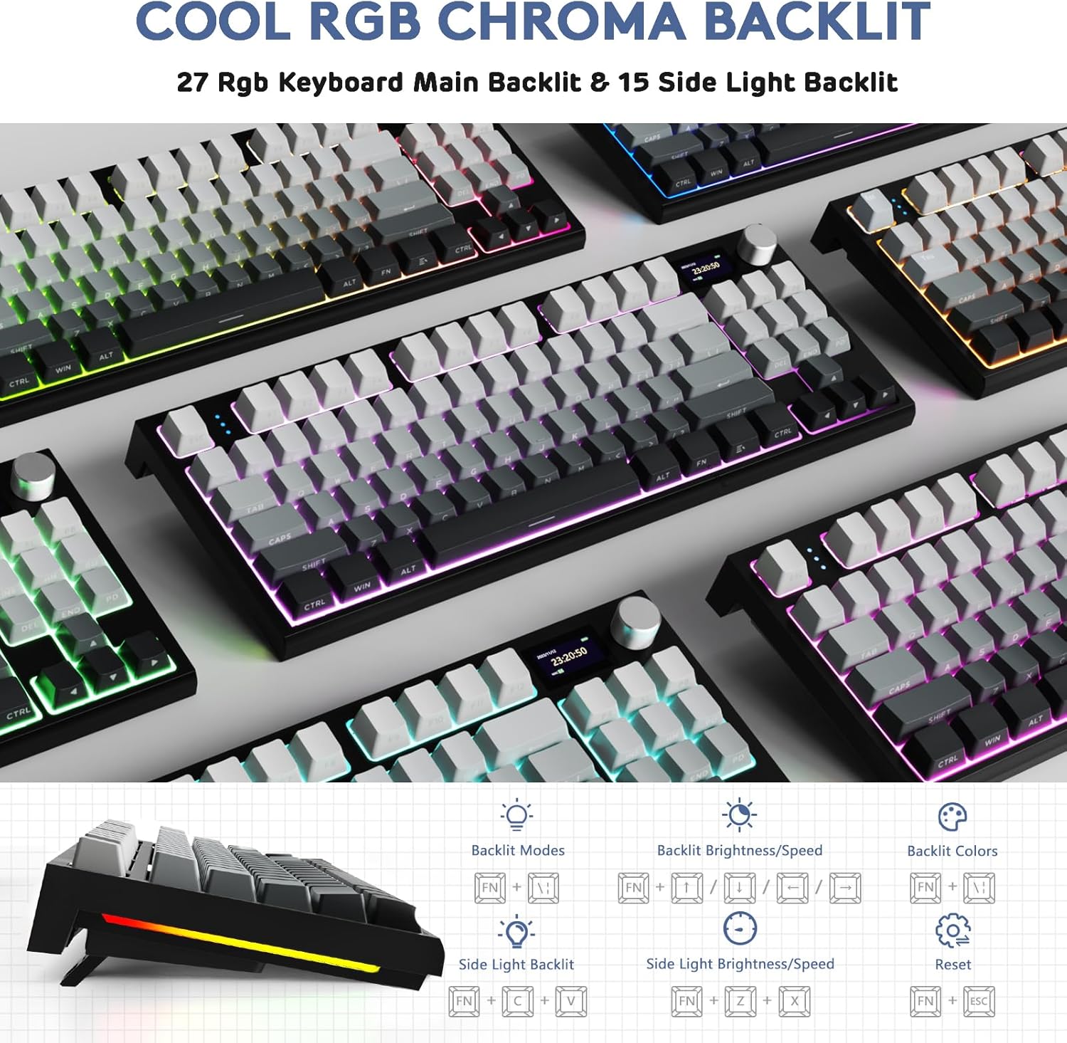 ATTACK SHARK K86 RGB 75% ワイヤレス - Gaming Keyboard Corsair のレビューと価格