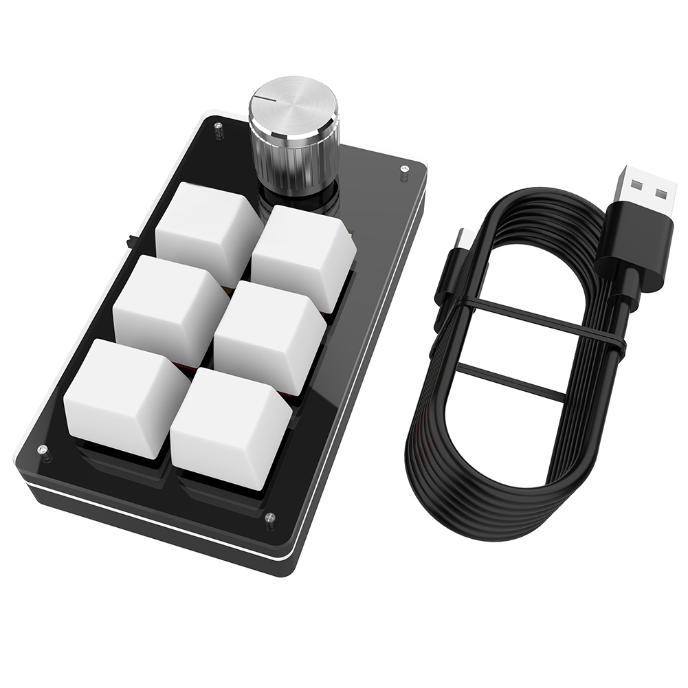 6キー1ノブ片手メカニカルゲーミングキーボードホットスワップ - Gaming Keyboard 1 Hand のレビューと価格