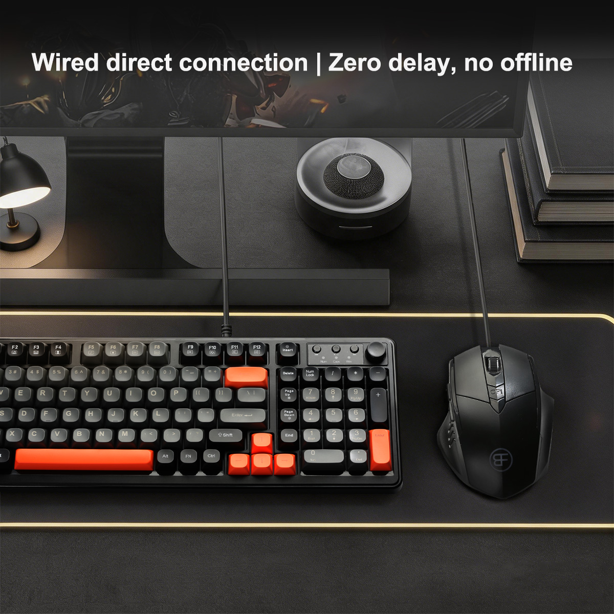 RGBキーボードとマウス、有線キーボードとマウスのコンボ、学 - Gaming Keyboard Mouse Set のレビューと価格