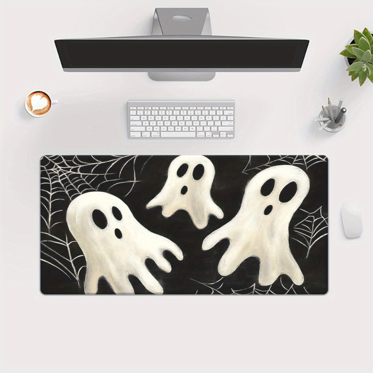 ブランド Ghost Web マウスパッド、アイアンアートデ - Gaming Keyboard Brand のレビューと価格