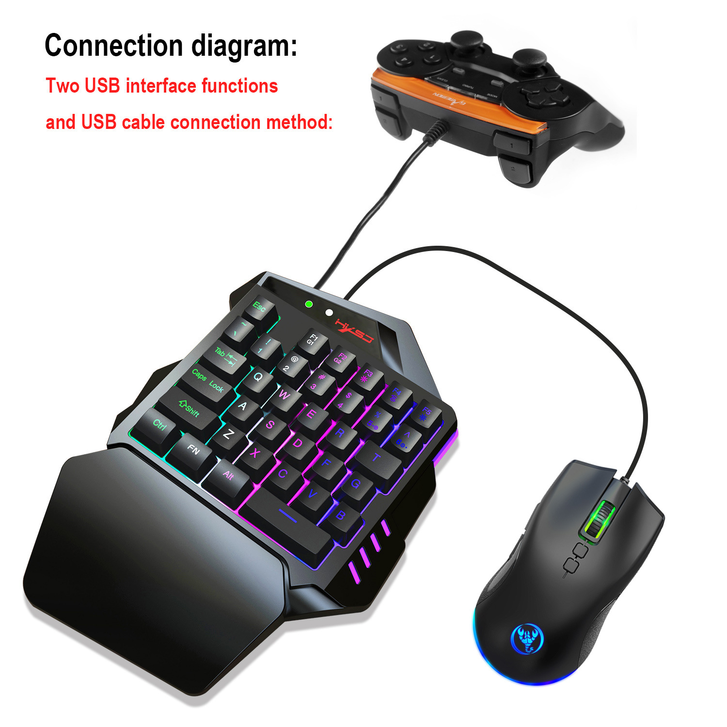 ゲーミングキーボードセットアクセサリー キーボード マウス  - Gaming Keyboard Mouse Set のレビューと価格