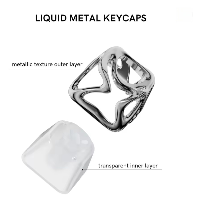 金属メッキ加工の半透明キーキャップ、光透過デザインのメカニカ - Gaming Keyboard Brand のレビューと価格