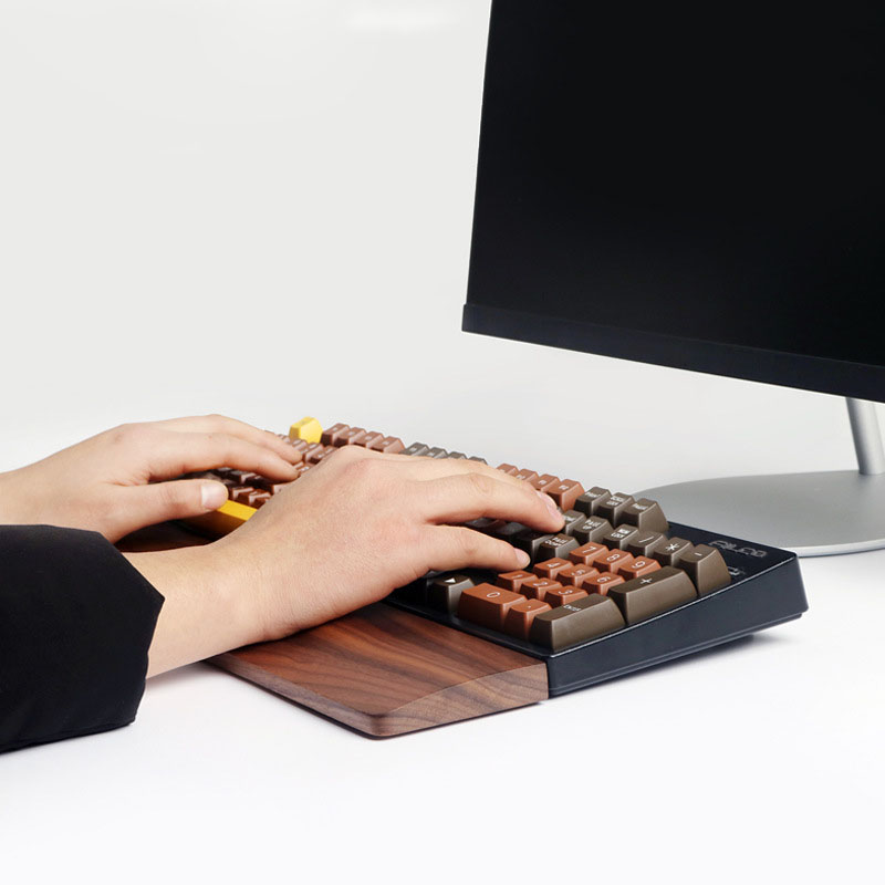 Oakウォールナット製の片手木製キーボードリストレスト,gk - Gaming Keyboard Number Pad のレビューと価格