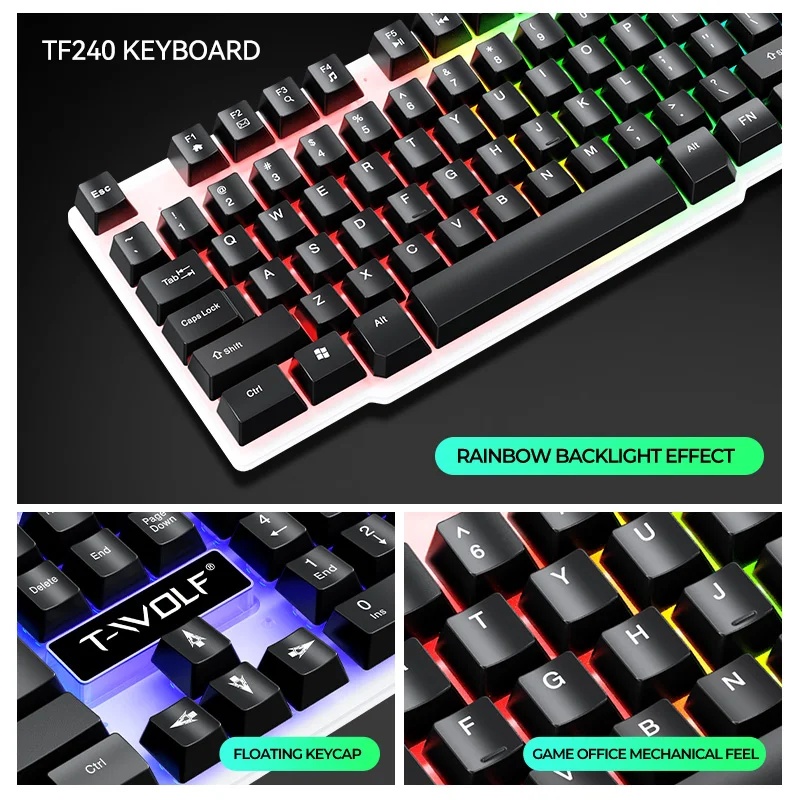 新しいUSBキーボードとマウスのゲーミングヘッドセットコンボ - Gaming Keyboard Mouse Set のレビューと価格