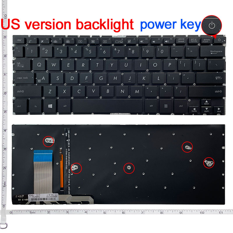 新しい米国ラップトップブラックキーボード ASUS UX30 - Gaming Keyboard Backlit のレビューと価格